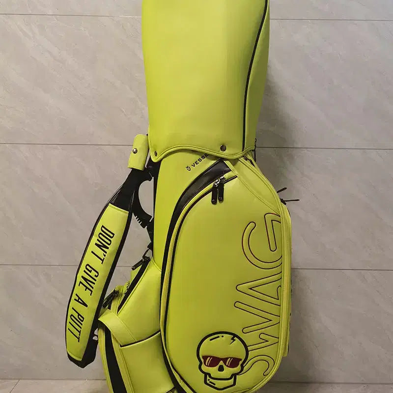 [BUNJANG] Skull Point Caddy Bag (Yellow) / 골프백 해골 포인트 캐디백(옐로우)