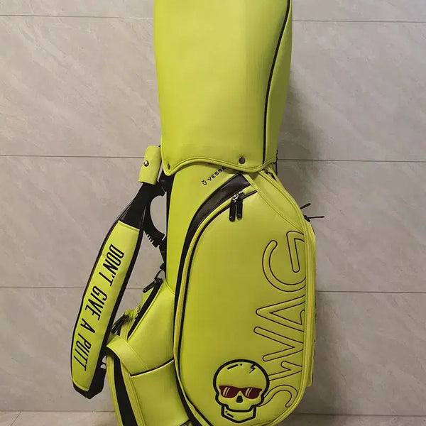 [BUNJANG] Skull Point Caddy Bag (Yellow) / 골프백 해골 포인트 캐디백(옐로우)