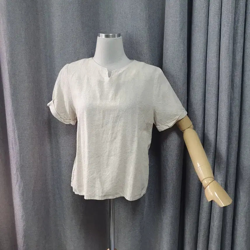 [BUNJANG] Linen Oatmeal Blouse / 린넨 오트밀 블라우스