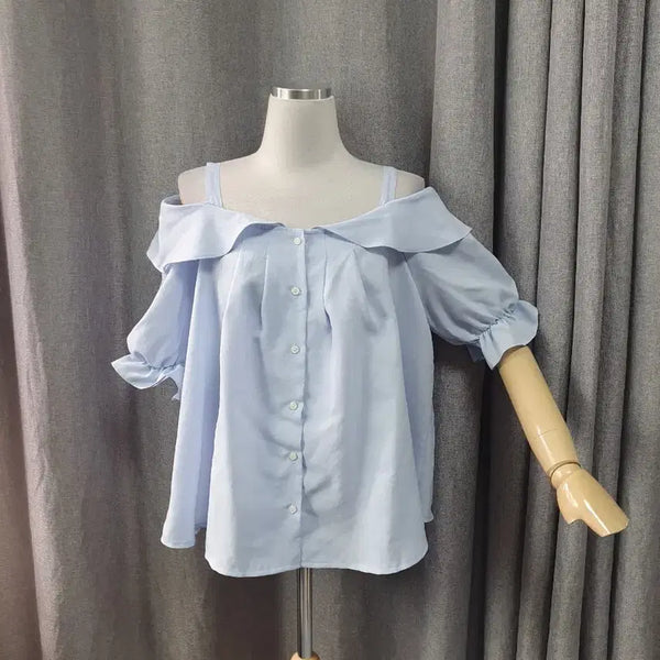 [BUNJANG] Blooming Off-Shoulder Blouse / 블루밍 오프숄더 블라우스