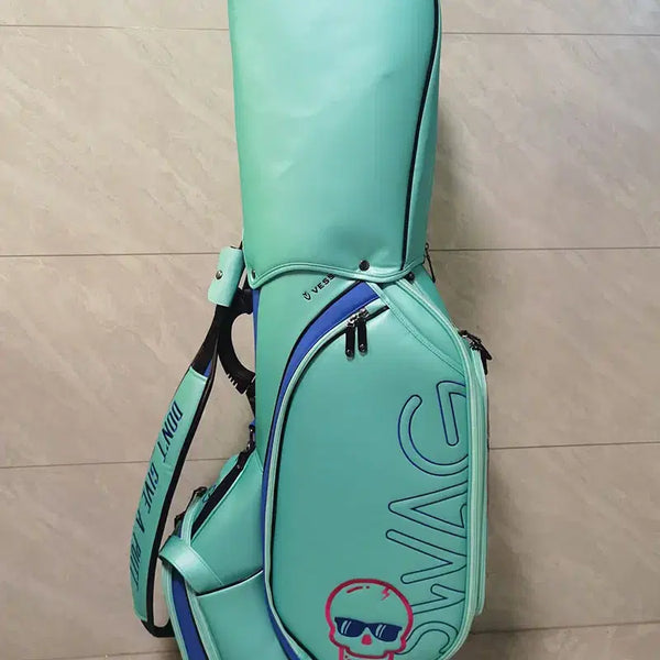 [BUNJANG] Skull Accent Golf Caddy Bag (Blue) / 골프백 해골 포인트 캐디백(블루)