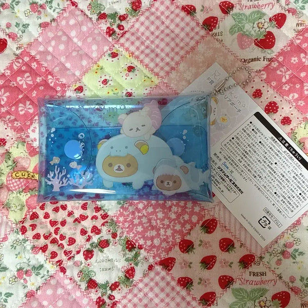 [BUNJANG] San-X Rilakkuma Clear Mini Pouch / 산엑스 리락쿠마 투명 미니 파우치