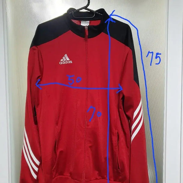 [BUNJANG] Adidas Track Top Jersey Red Black / 아디다스 트랙탑 져지 레드 블랙