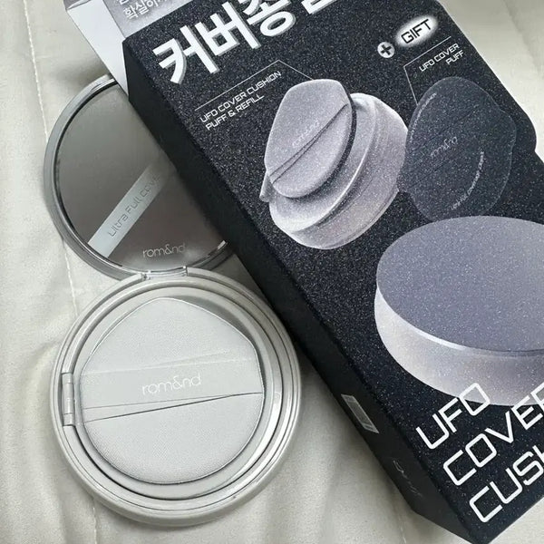 [BUNJANG] Rom&nd UFO Cover Cushion Refill Set / 롬앤 유에프오 커버 쿠션 리필 기획 (본품+리필+뚱퍼프)