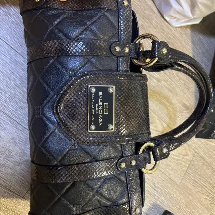 [BUNJANG] Balenciaga Quilted Snakeskin Tote Bag / 발렌시아가 퀄팅 뱀피 토트백