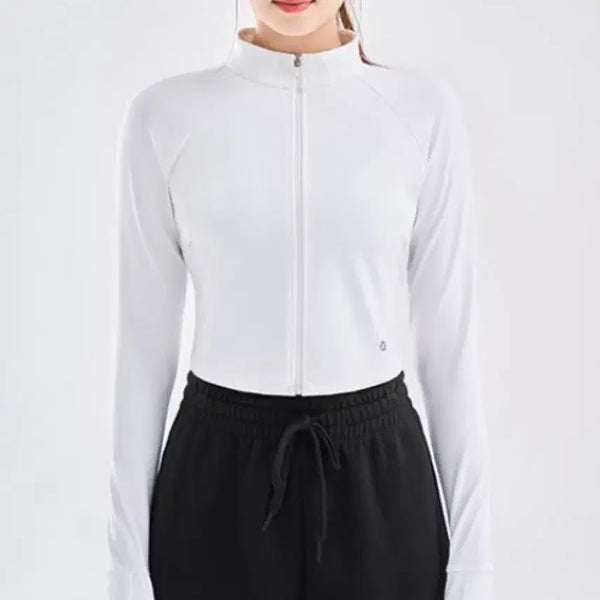 [BUNJANG] Skullpig Zero Active Cropped Zip-Up Jacket / 스컬피그 제로 액티브 크롭 자켓 필라테스 집업