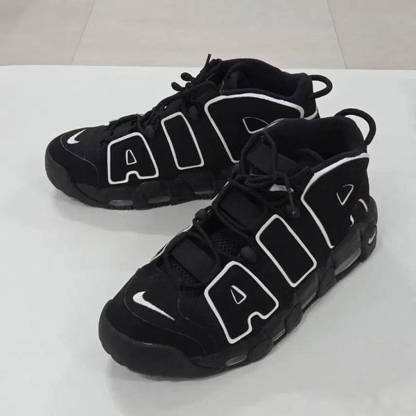[BUNJANG] Nike Air More Uptempo Black White 2020 (414962-002) / [275] 나이키 에어 모어 업템포 블랙 화이트 2020 414962-002