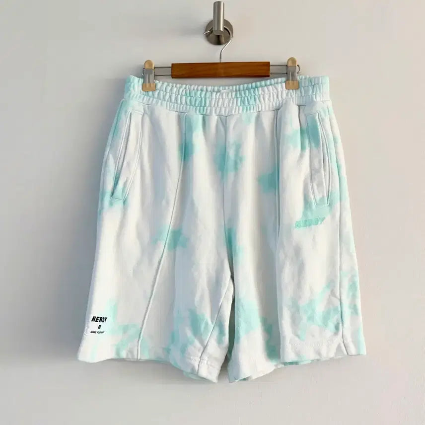 [BUNJANG] NERDY Mint Tie-Dye Banding Shorts XS / NERDY 민트 타이다이 밴딩 반바지
