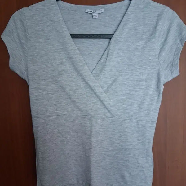 [BUNJANG] Subdued Cross Neck Short Sleeve T-Shirt (M) / 서브듀드 크로스넥 반팔 티셔츠 (M)