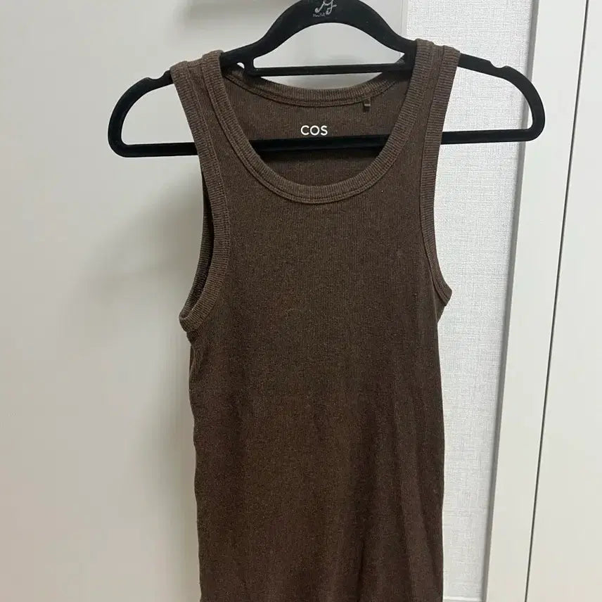 [BUNJANG] COS Ribbed Knit Tank Top Brown / COS 나시 골지 니트 브라운