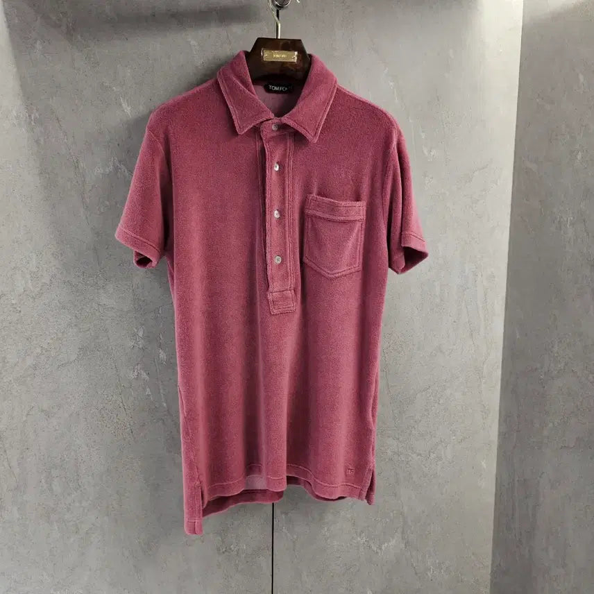 [BUNJANG] Tom Ford TF Logo Terry Effect Polo Shirt / 톰포드 TF로고 테리 이펙트 폴로 셔츠