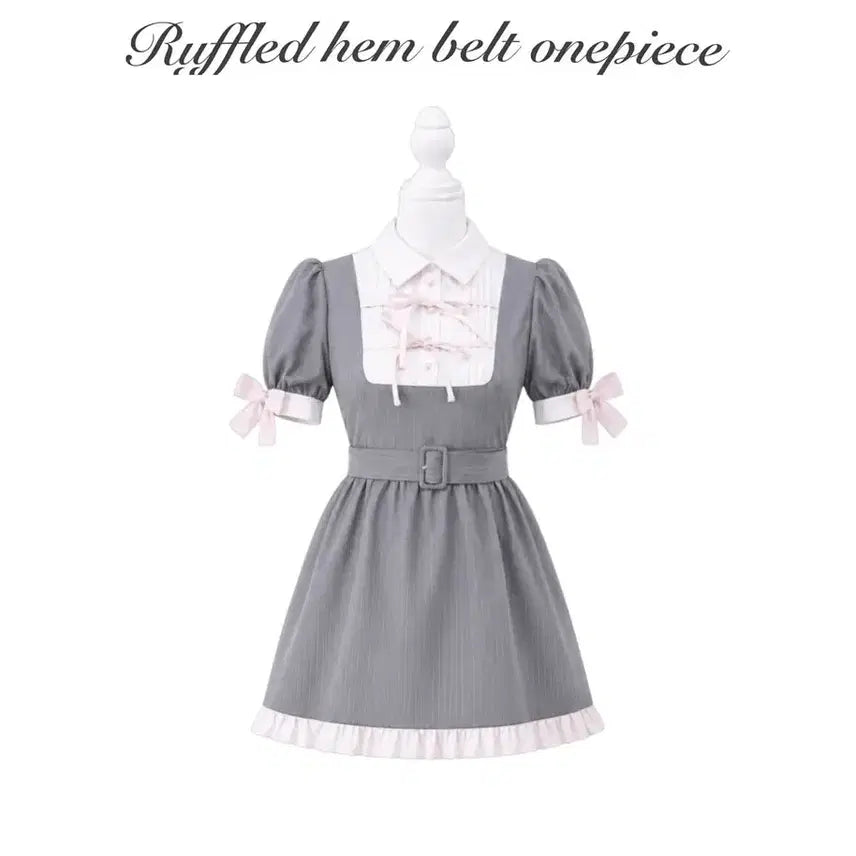 [BUNJANG] Evelyn Belted Dress / evelyn 에블린 벨트 원피스 판매 / 걸리계 양지뢰 셋업 피움