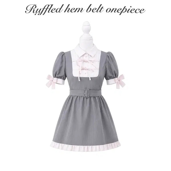 [BUNJANG] Evelyn Belted Dress / evelyn 에블린 벨트 원피스 판매 / 걸리계 양지뢰 셋업 피움