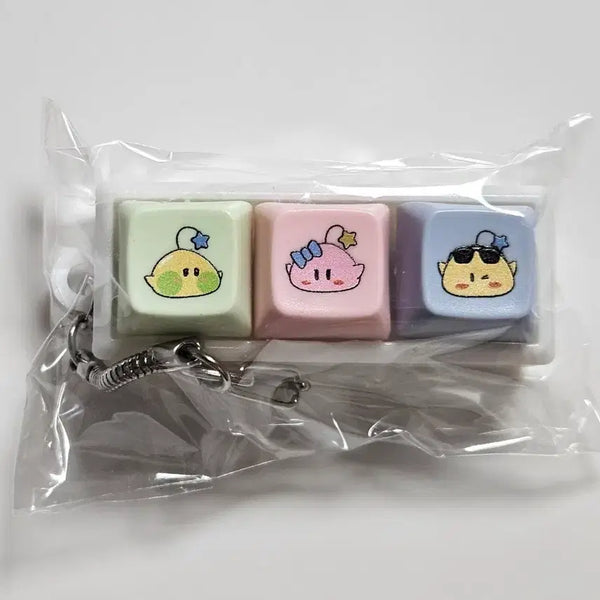 [BUNJANG] Kkumedol 3-Keycap Keyring / 새상품) 꿈돌이 3구 키캡 키링