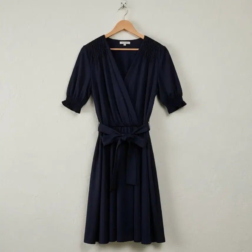 [BUNJANG] Culture Call Navy Sleeveless Dress / Blouse / 55~66 새상품 컬쳐콜 원피스 새제품 블라우스 반팔 치마 미니 스커트
