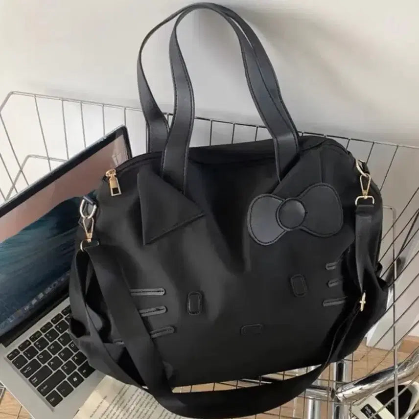 [BUNJANG] Black Kitty Shoulder Bag Travel Bag / 블랙키티 숄더백 여행백 (미개봉새상품)