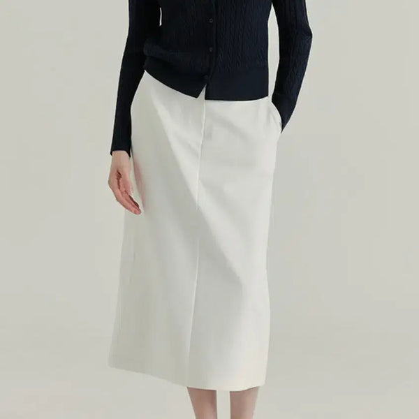 [BUNJANG] Ivory Midi Skirt / 아이보리 미디스커트