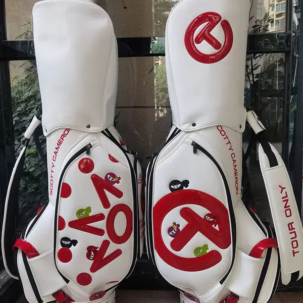[BUNJANG] Waterproof Scrub Caddy Golf Bag (White) / 골프백 방수 스크럽 캐디백(화이트)