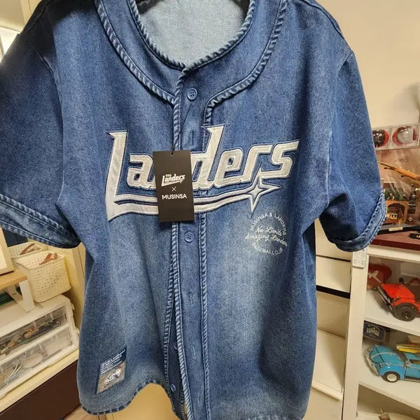 [BUNJANG] Landers Musinsa Denim Jersey / 랜더스 무신사 데님저지