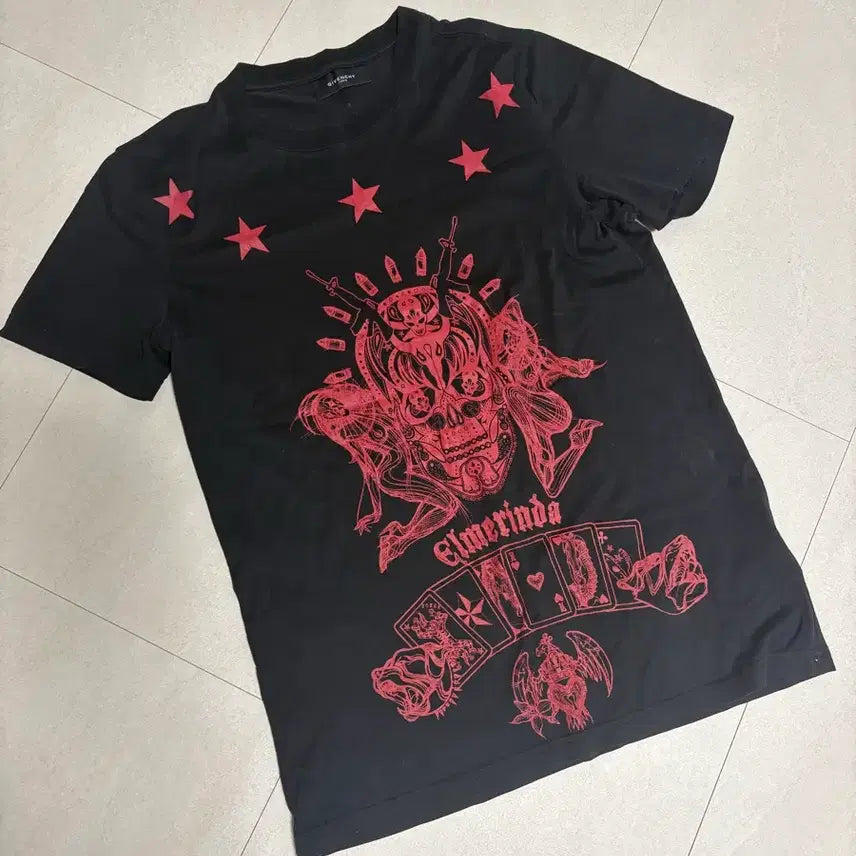 [BUNJANG] Givenchy Christmas Print T-Shirt / 지방시 크리스마스 반팔