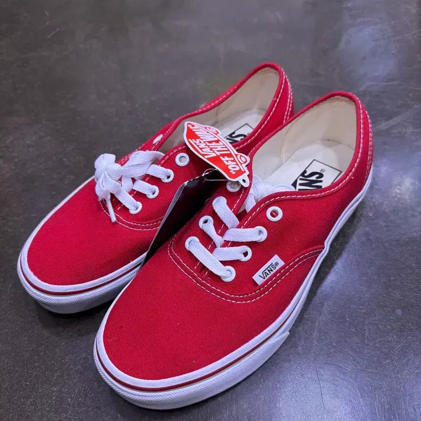 [BUNJANG] Vans Authentic Red Sneakers Shoes (240mm) / 반스 어센틱 레드 스니커즈 슈즈 240