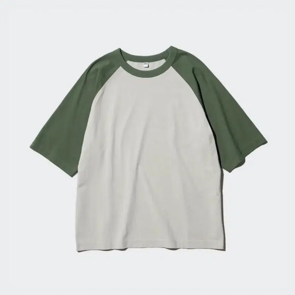 [BUNJANG] Uniqlo Oversized Bi-Color Raglan T-Shirt / 유니클로 오버사이즈 바이컬러티 래글런