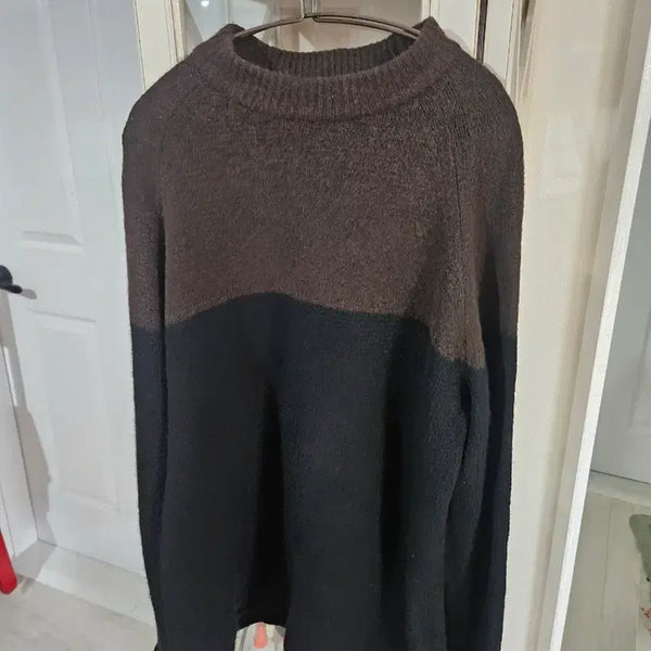[BUNJANG] United Arrows Two-Tone Knit Shirt / UNITED ARROWS 블랙 셔츠