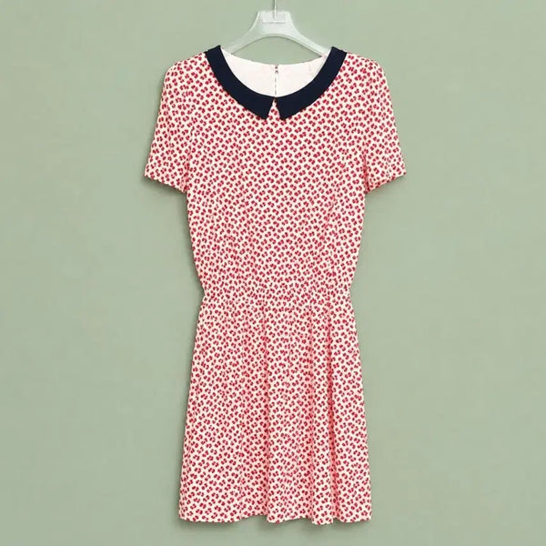 [BUNJANG] LAP Printed Short Sleeve Dress Size S / 55 새상품 랩 LAP 원피스 새제품 반팔 프린트 여자 여성 스커트 치마