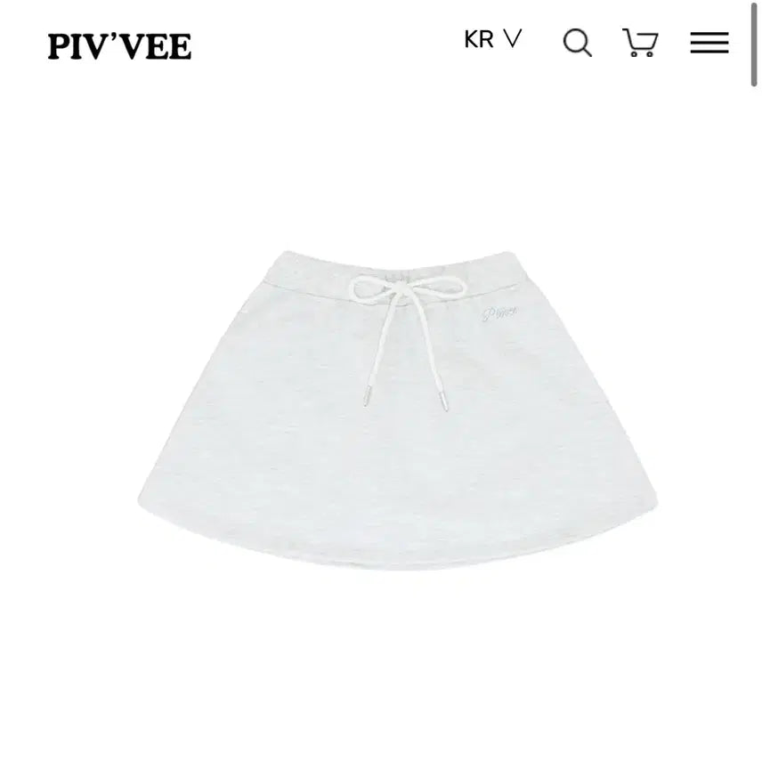 [BUNJANG] FIBANN A Line Sweat Skirt (Snow Grey) / 피브안 A Line Sweat Skirt (snow grey)