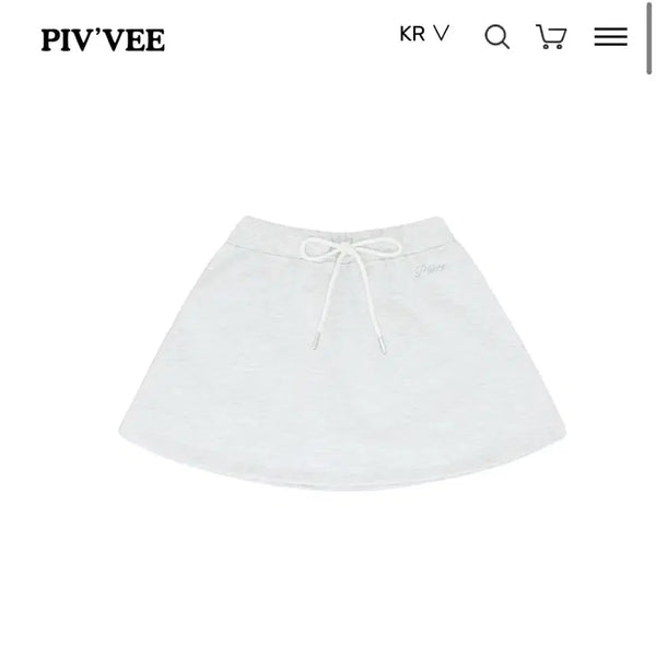 [BUNJANG] FIBANN A Line Sweat Skirt (Snow Grey) / 피브안 A Line Sweat Skirt (snow grey)