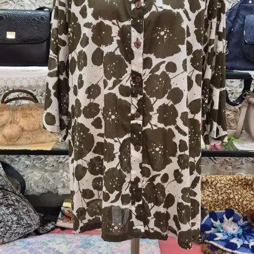 [BUNJANG] 100% Cotton Long Blouse / 면 100% 롱블라우스 55 66