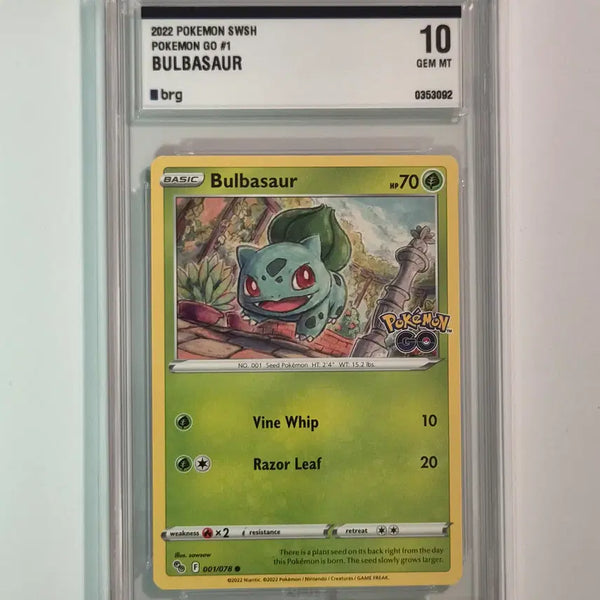 [BUNJANG] BRG Grade 10 Bulbasaur Pokemon Card / [북미] [brg 10등급 포켓몬고 이상해씨]