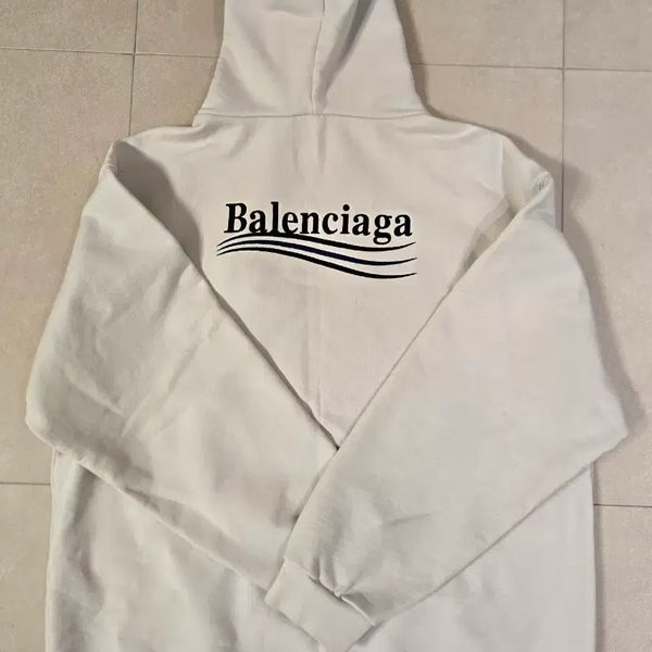 [BUNJANG] Balenciaga Wave Logo Hoodie L / 백화점판 발렌시아가 웨이브로고 후드티 정품L