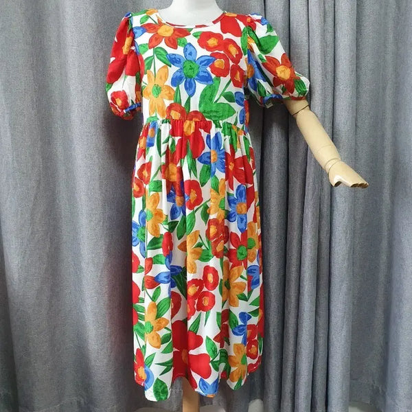 [BUNJANG] Multi-Floor Puff Long Dress / 멀티플로어 퍼프 롱 원피스