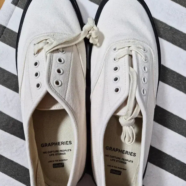 [BUNJANG] Graperiz Arcade Shoes White/Black Sole Size 280 / 그라퍼리즈 덱슈즈 아케이드슈즈 280