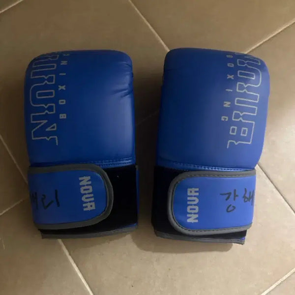 [BUNJANG] Nova Boxing Gloves with Blue Straps / 노바 복싱 글러브 블루 스트랩 포함