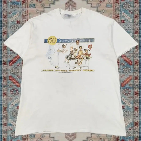 [BUNJANG] 90s Made in USA All Sport Prince George's Hospital 50th Anniversary T-Shirt XL / 90s Made in USA All SPORT 병원 50주년 기념 티셔츠