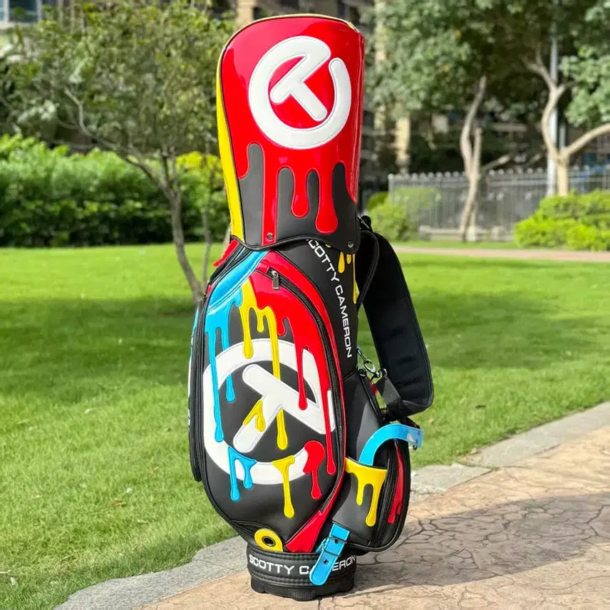 [BUNJANG] Waterdrop Waterproof Pro Golf Bag Caddy Bag (Red) / 물방울형 방수 프로 골프백 캐디백(레드채색)