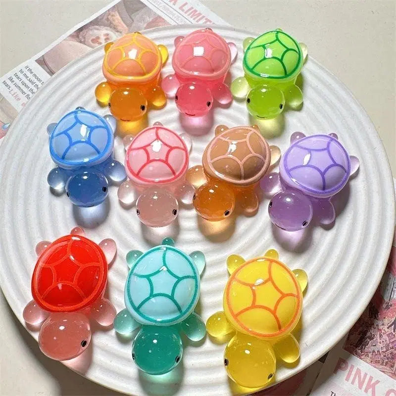 [BUNJANG] 3.2cm Luminous Turtle Charms (Set of 8, Random) / 3.2cm 귀여운  야광 거북이 파츠 8개 랜덤