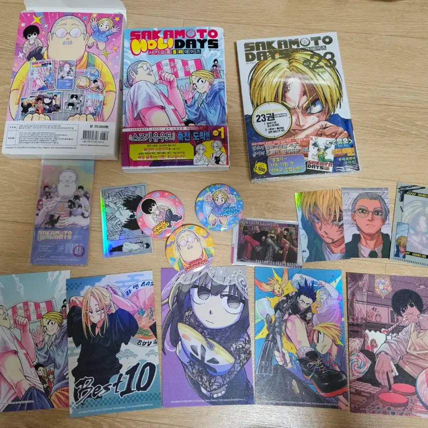 [BUNJANG] Sakamo-tos Days Holiday Special Edition + Volume 23 & Gintama Collaboration Illustration Card / 사카모토데이즈 홀리데이 특별판+ 23권 은혼콜라보 일러스트카드