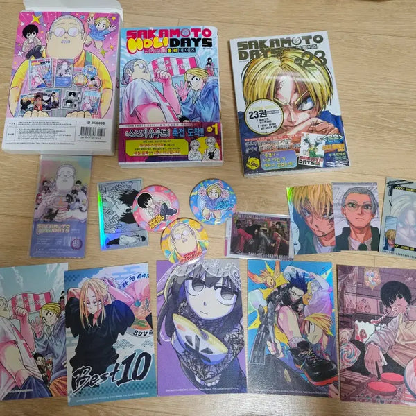 [BUNJANG] Sakamo-tos Days Holiday Special Edition + Volume 23 & Gintama Collaboration Illustration Card / 사카모토데이즈 홀리데이 특별판+ 23권 은혼콜라보 일러스트카드