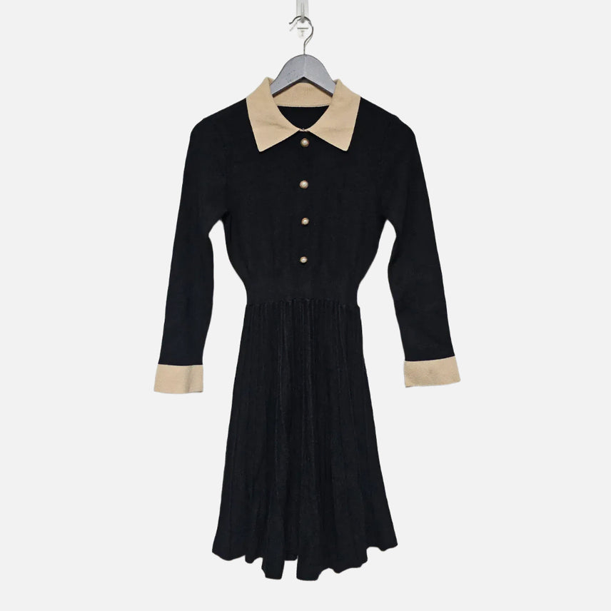 [BUNJANG] Atelier Nine Pearl Button Knit Dress / 아뜰리에 나인 진주버튼 니트 원피스