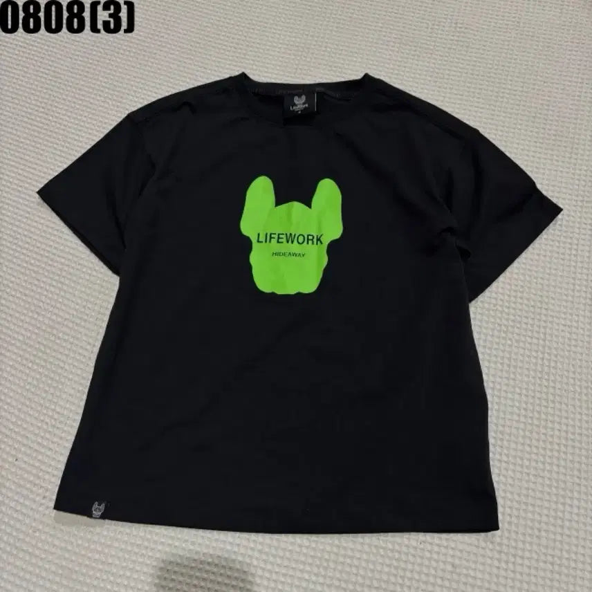 [BUNJANG] Lifework Embroidered Short-Sleeve T-Shirt Black M / 라이프워크 자수 반팔티 블랙 M