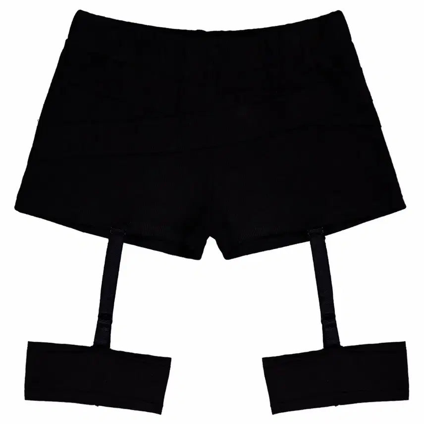 [BUNJANG] Oushai Bandage Garter Shorts Black / 오스하이 Bandage Garter Shorts Black