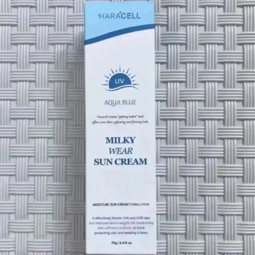 [BUNJANG] Haracel Aquablue Milky Wear Sun Cream 70g / 하라셀 아쿠아블루 밀키웨어 선크림