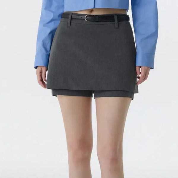 [BUNJANG] Musinsa Standard Women's Mini Skirt - Grey / 무신사 스탠다드 우먼 미니스커트-그레이 s