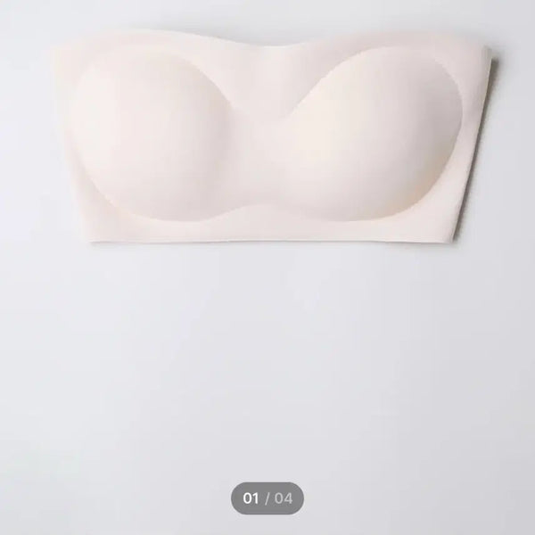 [BUNJANG] SPAO Comfort Seamless Off-Shoulder Bra S Cool Beige / 새상품! 스파오 컴포트 심리스 오프숄더 브라 s 쿨베이지 미개봉! 속옷 브라탑 나시탑 베리시 무신사 유니클로