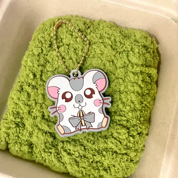 [BUNJANG] Hamtaro Yamyami Rubber Keychain / 방가방가 햄토리 얌얌이 고무 키링