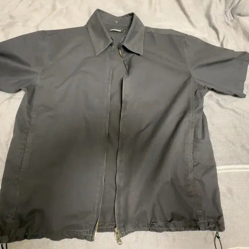 [BUNJANG] HAECHINGROOM Black Short Sleeve Shirt Jacket Size 2 (S) / 해칭룸 반팔 셔츠 자켓 블랙 2(S)