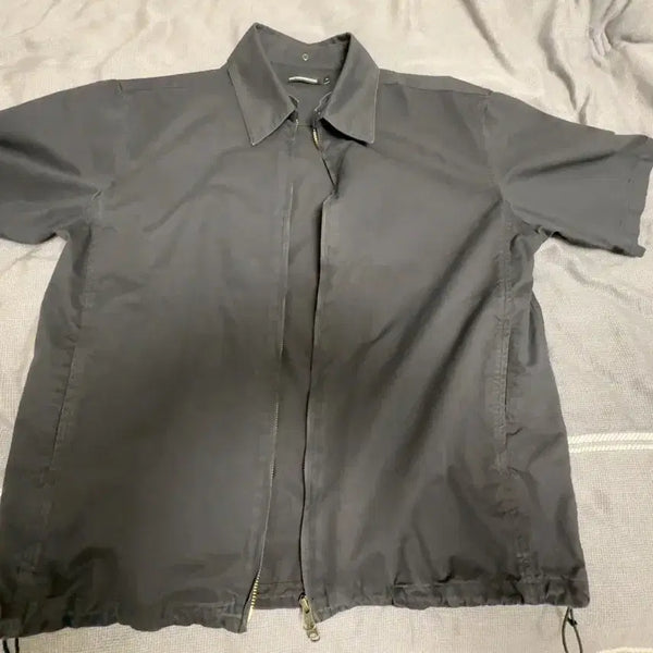 [BUNJANG] HAECHINGROOM Black Short Sleeve Shirt Jacket Size 2 (S) / 해칭룸 반팔 셔츠 자켓 블랙 2(S)
